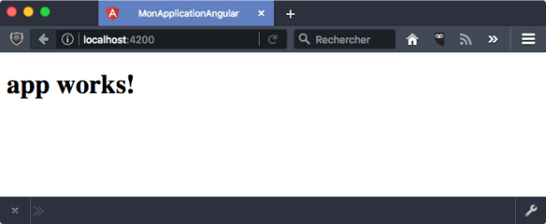 Ma première application avec Angular